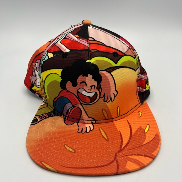 Steven Universe Cheeseburger Sublimation Crown Snapback Flat Bill Hat Ball Cap - Picture 1 of 6